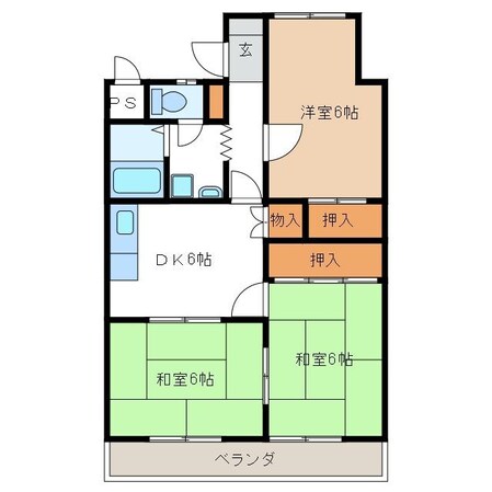 グランドハイツ森山の物件間取画像